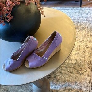 TOMS Lavender Wedge Shoes